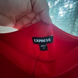 Express Vibrant Red Dress with Slit